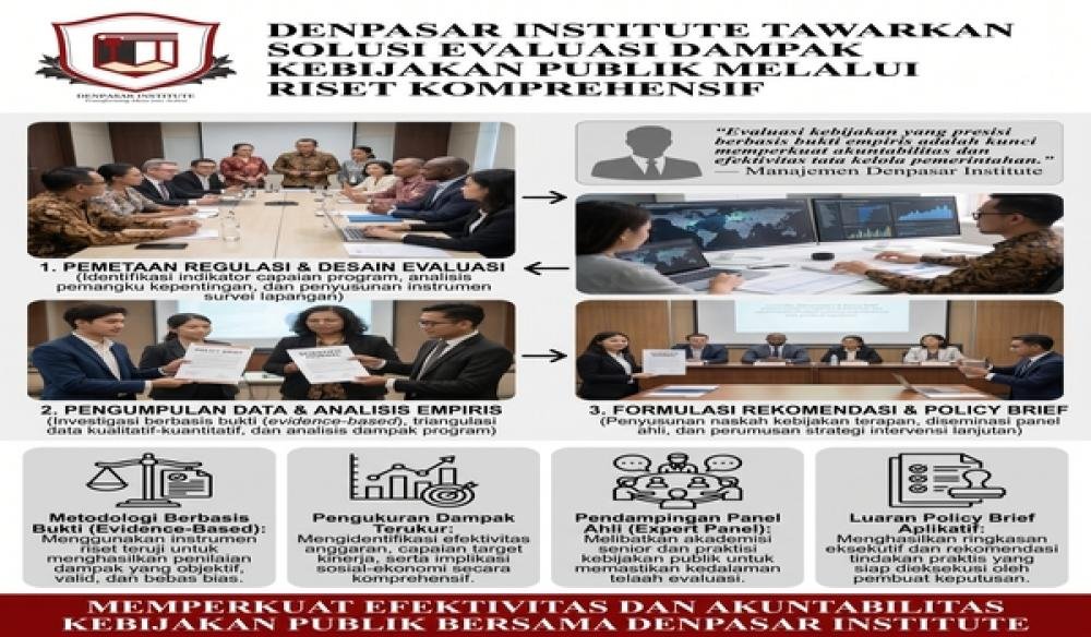 Denpasar Institute Tawarkan Solusi Evaluasi Dampak Kebijakan Publik Melalui Riset Komprehensif