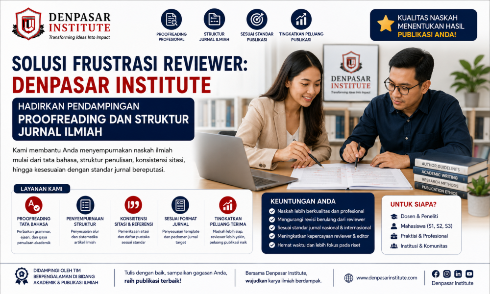 Solusi Frustrasi Reviewer: Denpasar Institute Hadirkan Pendampingan Proofreading dan Struktur Jurnal Ilmiah