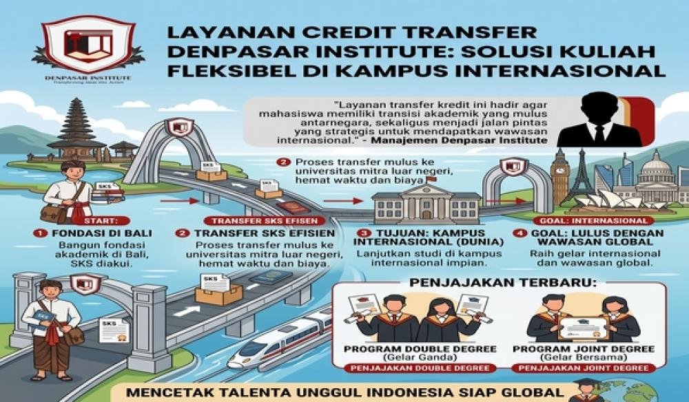 Layanan Credit Transfer Denpasar Institute: Solusi Kuliah Fleksibel di Kampus Internasional