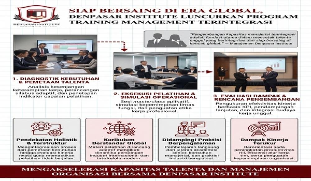 Siap Bersaing di Era Global, Denpasar Institute Luncurkan Program Training Management Terintegrasi