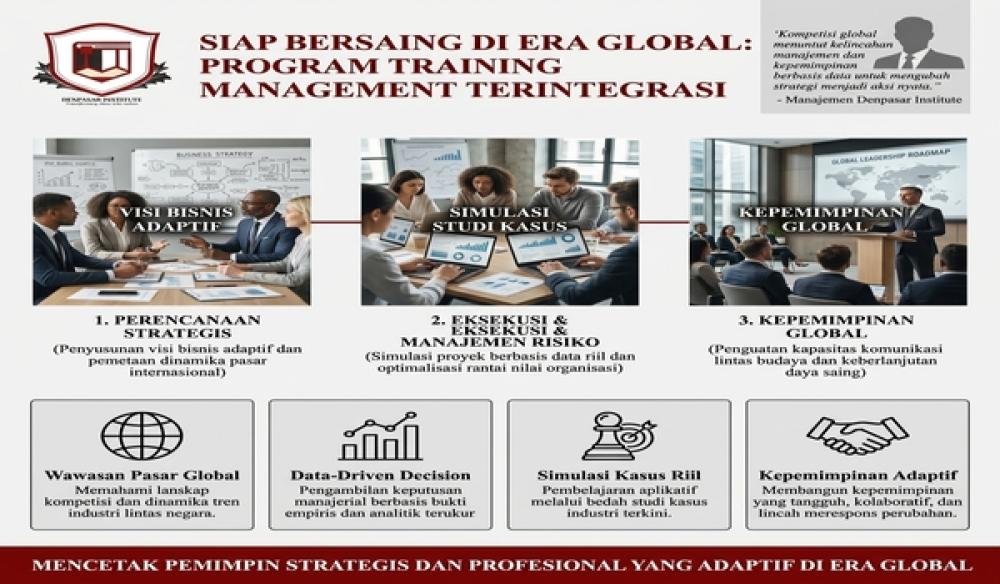 Siap Bersaing di Era Global, Denpasar Institute Luncurkan Program Training Management Terintegras
