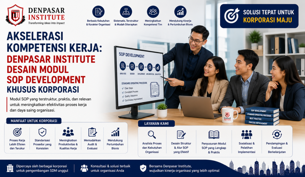 Akselerasi Kompetensi Kerja: Denpasar Institute Desain Modul SOP Development Khusus Korporasi