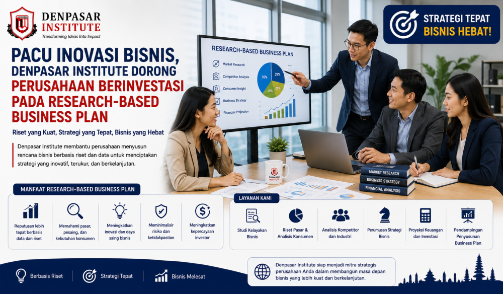 Pacu Inovasi Bisnis, Denpasar Institute Dorong Perusahaan Berinvestasi pada Research-Based Business Plan