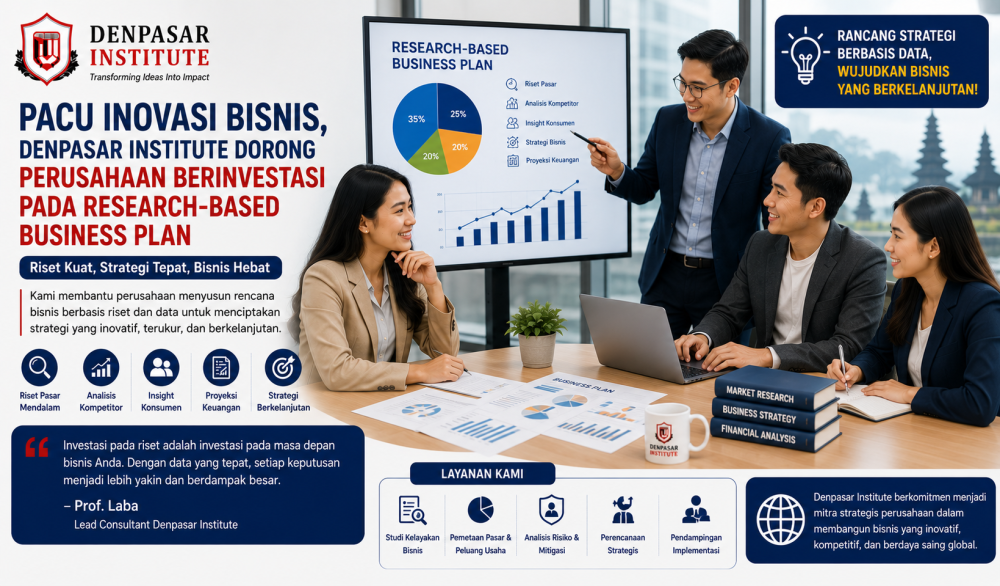 Pacu Inovasi Bisnis, Denpasar Institute Dorong Perusahaan Berinvestasi pada Research-Based Business Plan