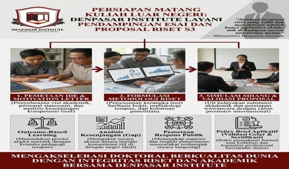 Persiapan Matang Kuliah Luar Negeri: Denpasar Institute Layani Pendampingan Esai dan Proposal Riset S3