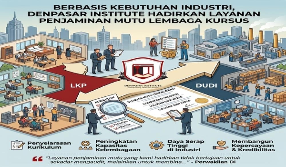 Berbasis Kebutuhan Industri, Denpasar Institute Hadirkan Layanan Penjaminan Mutu Lembaga Kursus