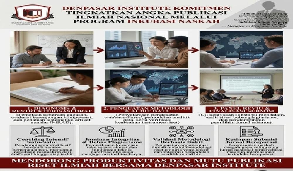 Denpasar Institute Komitmen Tingkatkan Angka Publikasi Ilmiah Nasional Melalui Program Inkubasi Naskah